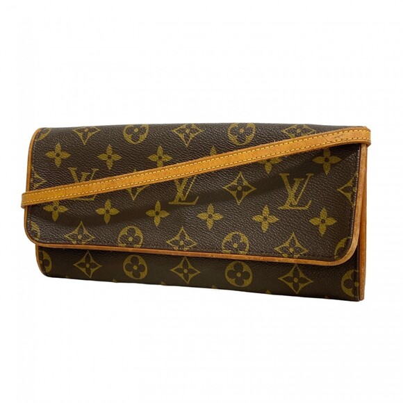 LOUIS VUITTON Brown Monogram Pochette Shoulder Bag
